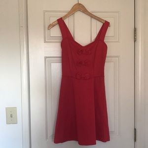 MODCLOTH Poppy Red dress with bow accents